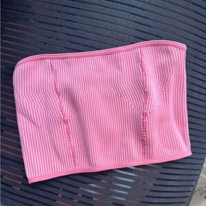 Urban Outfitters Pink Ribbed Bandeau